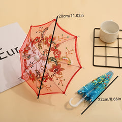 Mini Craft Lace Umbrella Cloth Doll Toy Umbrella Decorative Umbrella