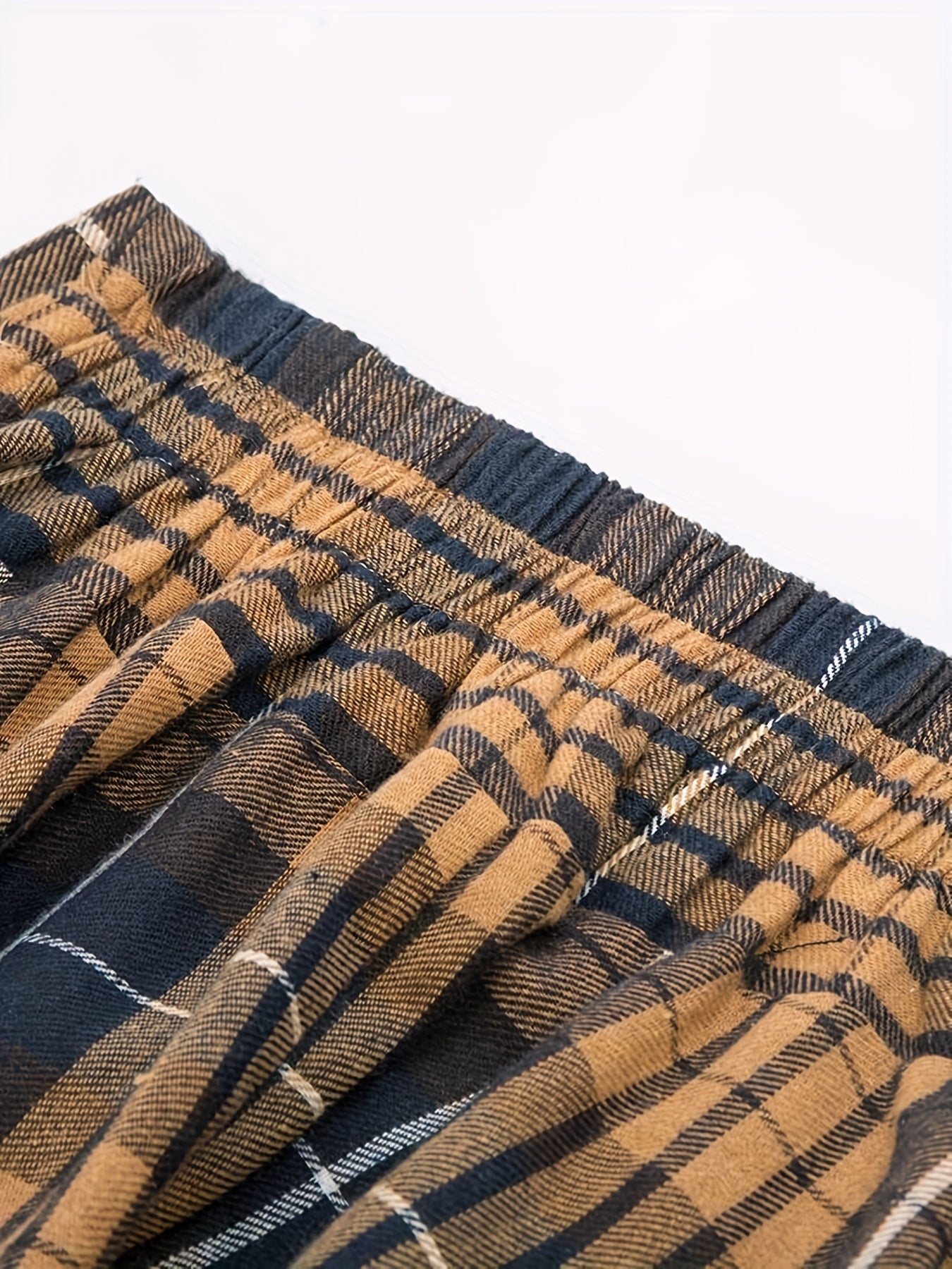  Grunge Skirt Women's Plus Plaid Print Button Elastic Ruffle Skirt
