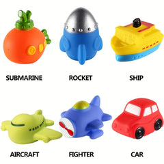 LEEKOTEI Bath Toy Water Squirters Set Mixed Colors for Baby Toddler