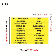 22pcs Toolbox Organization Stickers Label Reminder Tips