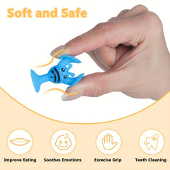 Baby Suction Toys Kids Bath Toys 40 Pieces Toddler Silicone Shower Building Toys