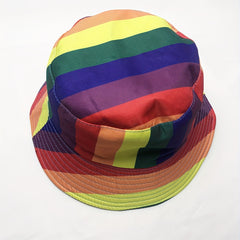 Unisex Rainbow Bucket Hat LGBT Gay Pride Cap