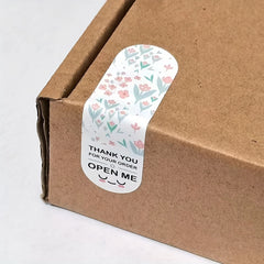 100pcs Floral Thank You Sticker Pack for Small Business