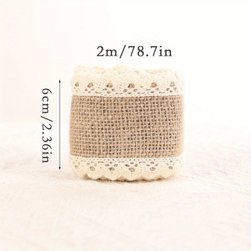Christmas Craft Binding Cotton Cloth Lace Burlap Roll