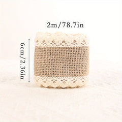 Christmas Craft Binding Cotton Cloth Lace Burlap Roll