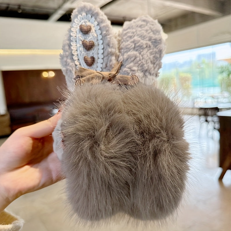 Cozy Rabbit Ears Plush Ear Warmers for Women Winter