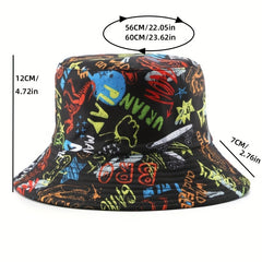 Fisherman Hat Men's Double sided Printed Basin Hat Outdoor Sun Hat