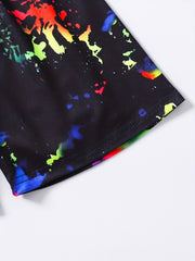 2pcs Boys Allover Print Graphic Short Sleeve Tees & Shorts Sets