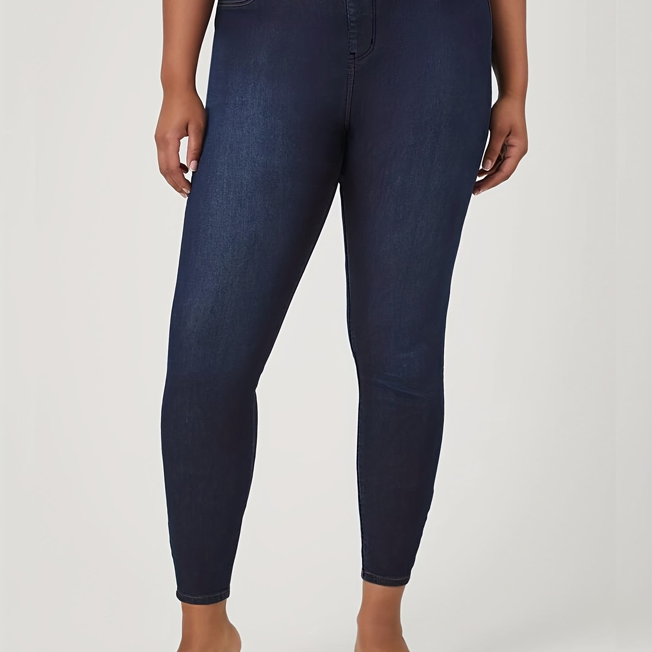  Elastic Waist Slim Fit Jeans