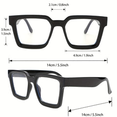 Men's Outdoor Casual Transparent Lens Glasses Set