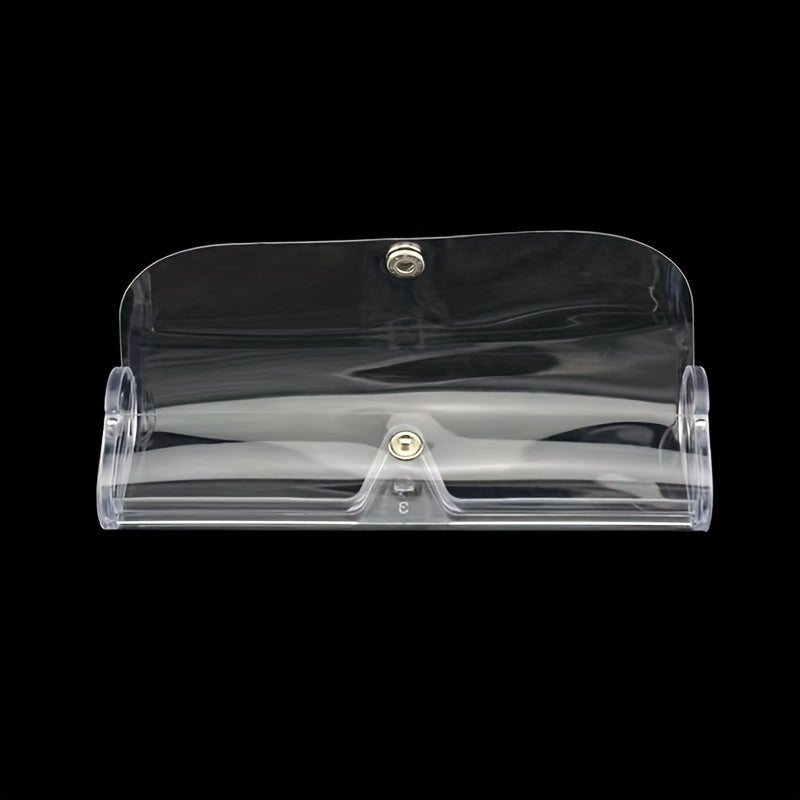 Clear PVC Glasses Case Snap Button Sunglasses Reading Myopia Glasses Storage Box