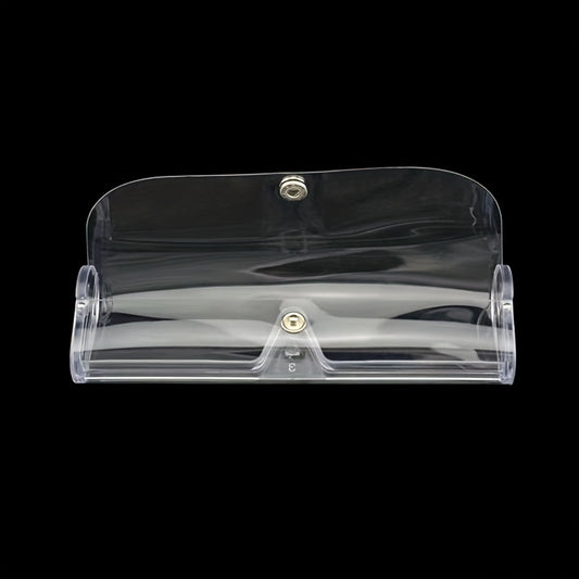 Clear PVC Glasses Case Snap Button Sunglasses Reading Myopia Glasses Storage Box