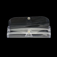 Clear PVC Glasses Case Snap Button Sunglasses Reading Myopia Glasses Storage Box
