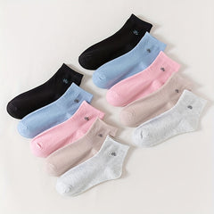 10 Pairs Cartoon Print Socks Cute & Comfy Stockings