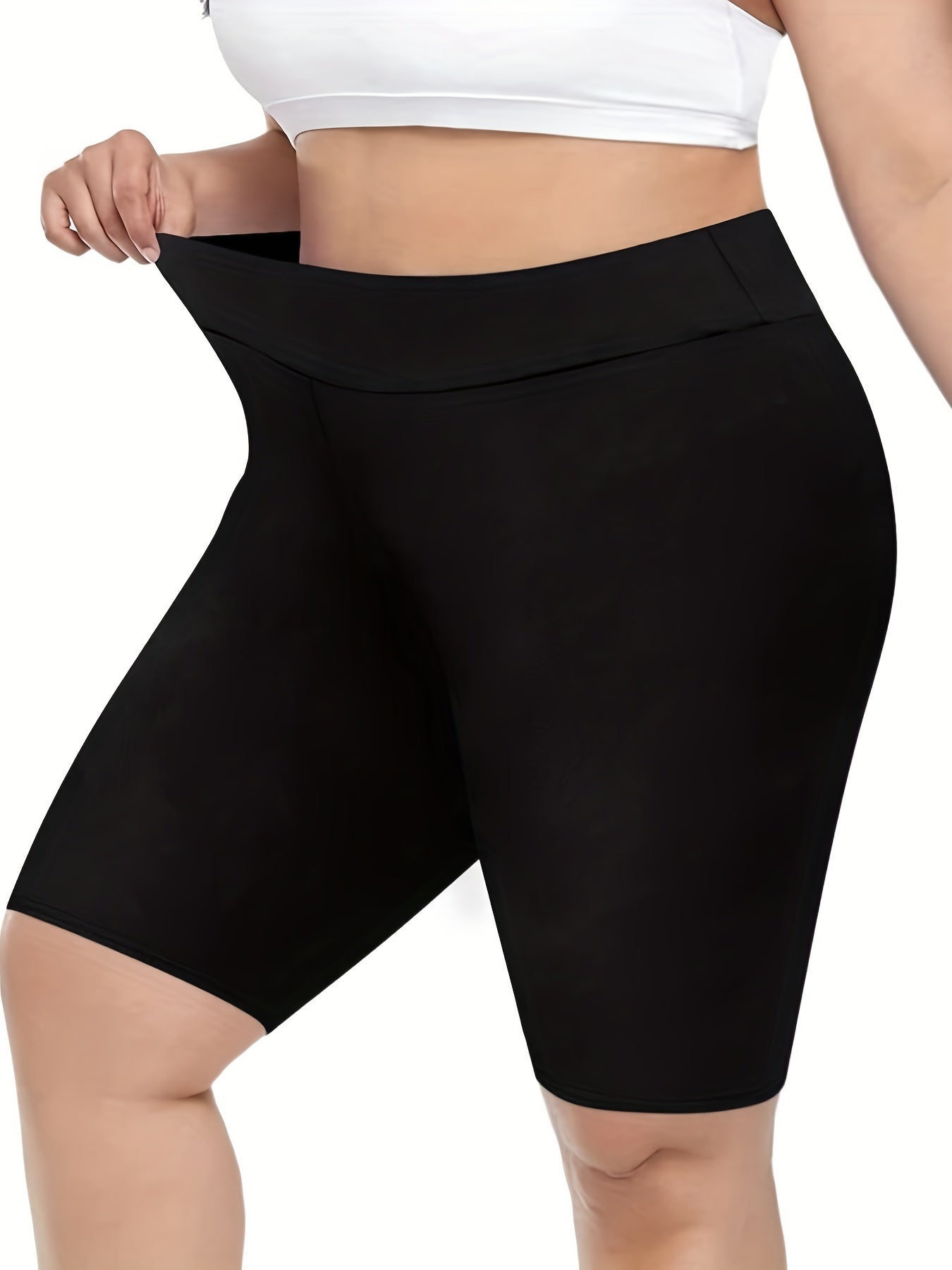  Women's High Rise Skinny Yoga Shorts