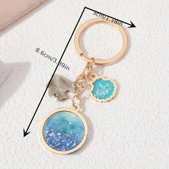 Shell Shape Sea Keychain Enamel Painted Ocean Ornament Bag Accessories