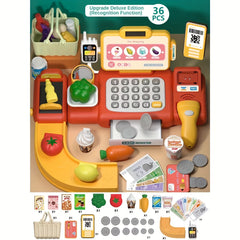 Interactive Youngsters' Play Cash Register, Durable ABS Material