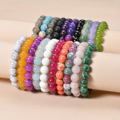 10mm Healing Stone Beaded Bracelet Unisex Stretch Bracelet