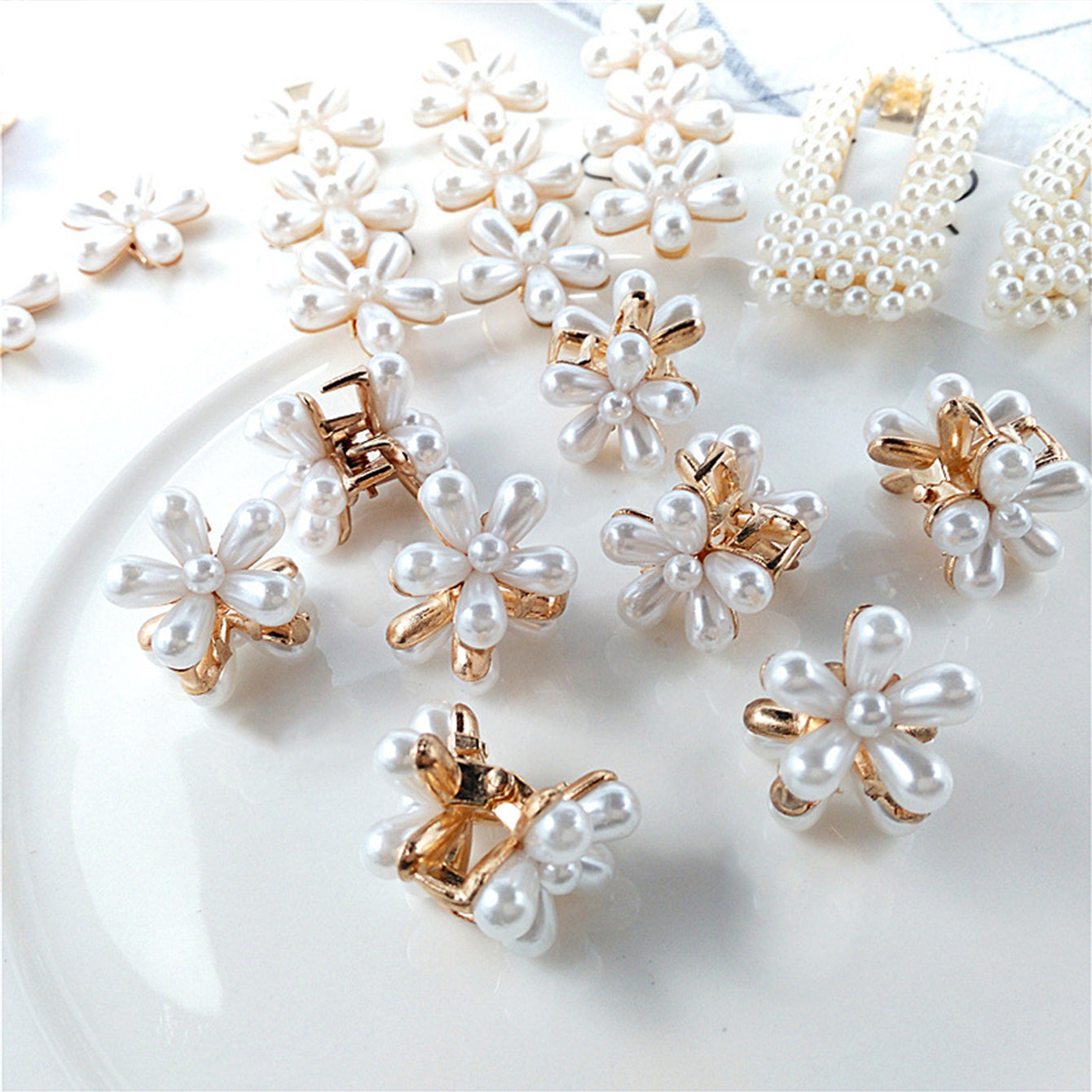 6pcs Baby Flower Clips Hair Accessory Bridesmaid Pretty Clips