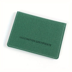 PU Leather Card Holder for Vaccination and Passport
