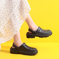 Unisex Solid Hollow Out Clogs Comfy Non Slip Soft Sole Slippers