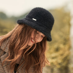 Winter Furry Bucket Hat for Women Girls