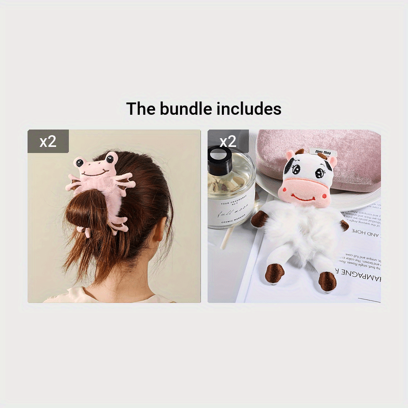 Cartoon Plush Frog Hair Tie Scrunchie Elastic Hair Accessories
