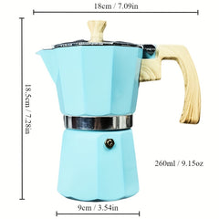 9 15oz Classic Retro Style Aluminum Alloy Coffee Pot For Travel