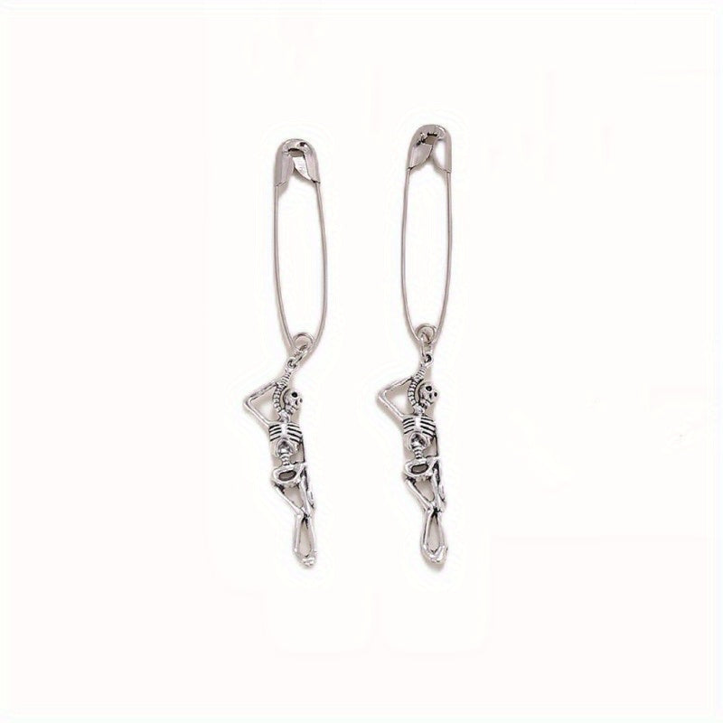 Gothic Style Hair Pin Snake Skull Shape Silvery Pin Halloween Hair Accessories