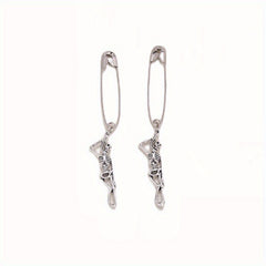 Gothic Style Hair Pin Snake Skull Shape Silvery Pin Halloween Hair Accessories