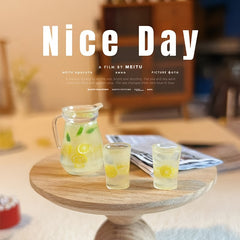 Charming Lemon Tea 3pcs Set for Dollhouse BJD OB11 Maileg