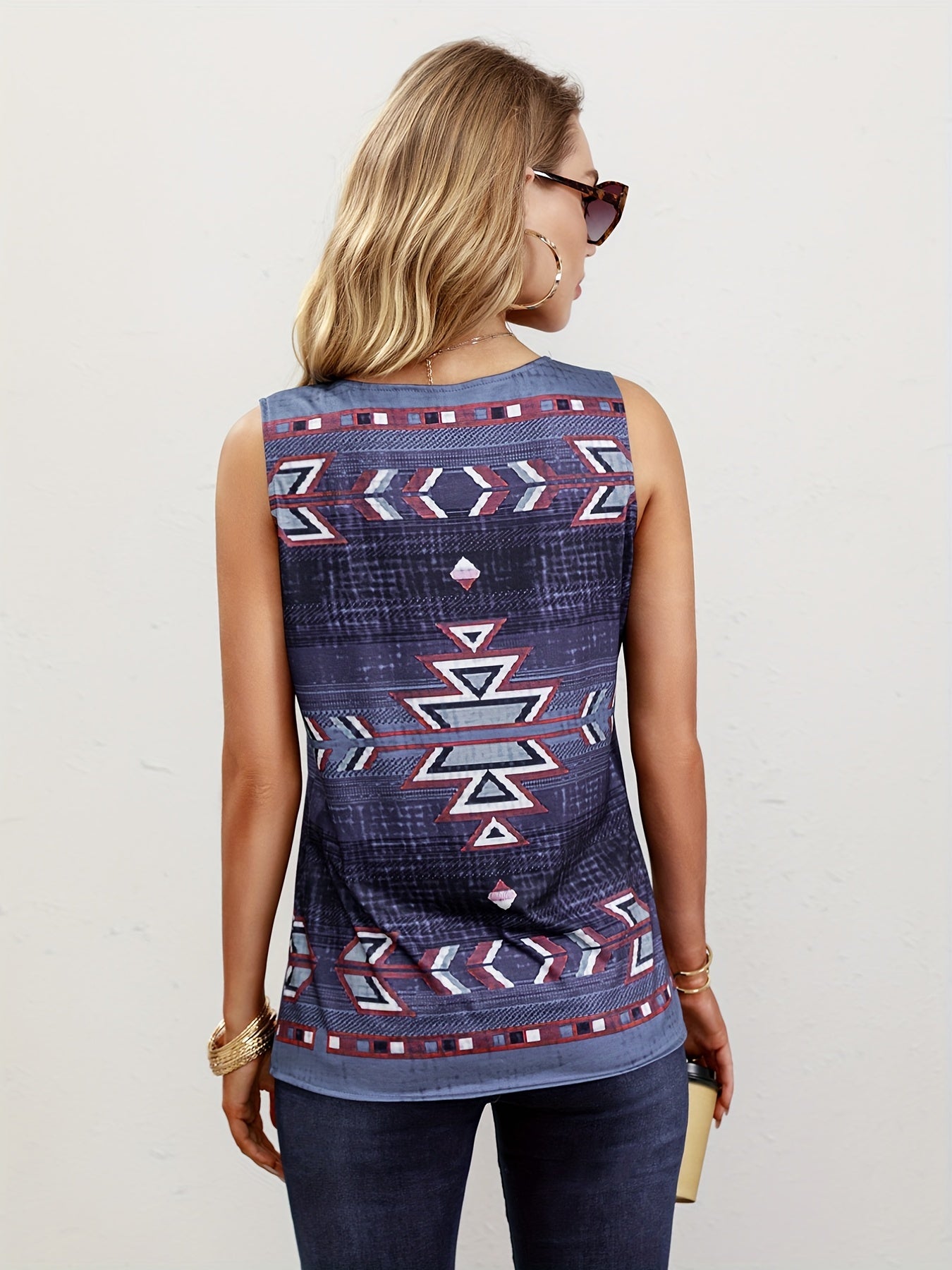  Southwestern Print Tank Top