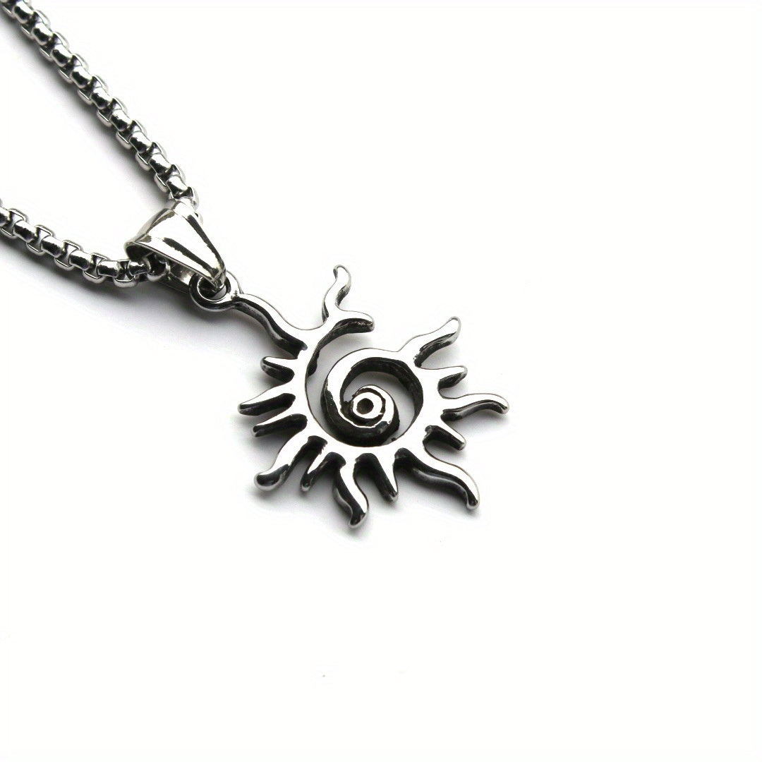 Men's Maple Leaf Pendant Necklace Long Ladies Sweater Chain