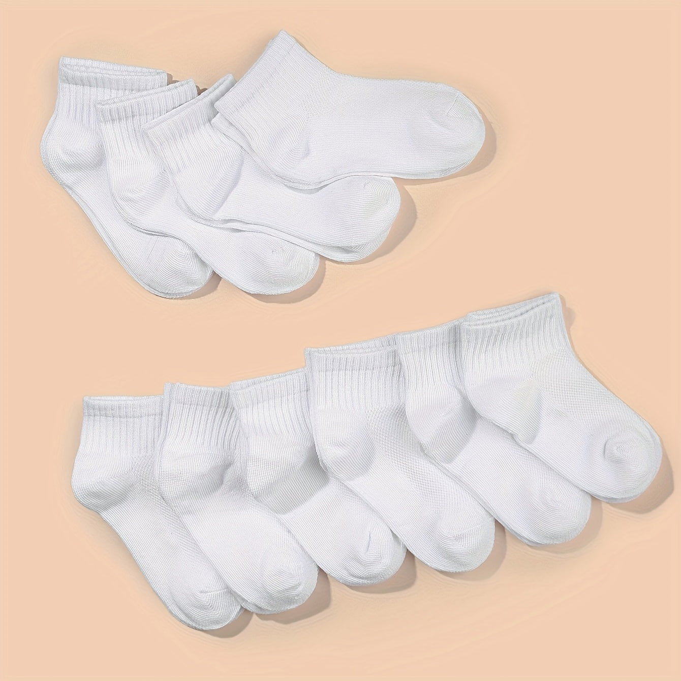 10 Pairs Unisex Daily Casual Short Socks For Boys And Girls