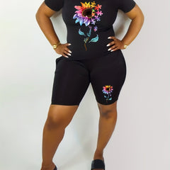  Art Letter & Sunflower Print 2 Piece Set