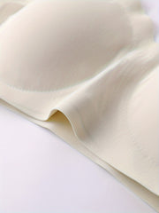 Seamless Solid Bra & Panties Set Soft Intimates Lingerie Women's Underwear
