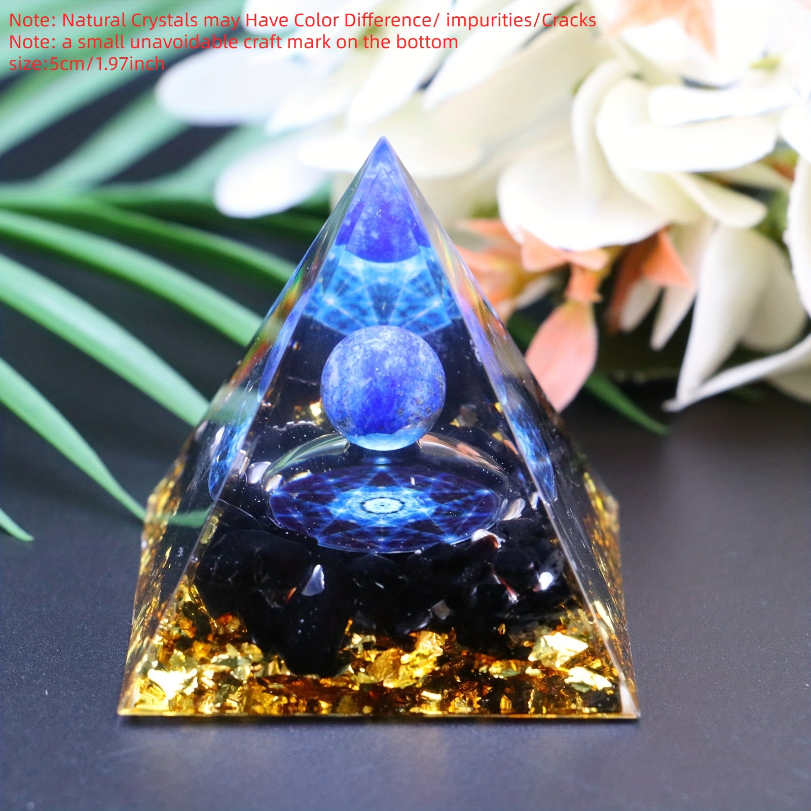 Orgone Pyramid with Amethyst Crystal Ball