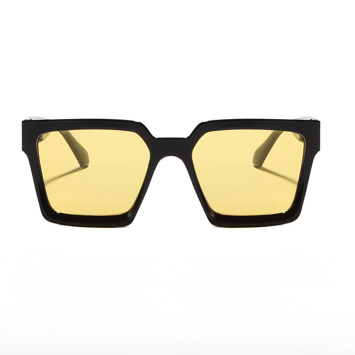 Block Frame Sunglasses Casual Gradient Lens UV400 Clear Lens