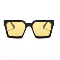 Block Frame Sunglasses Casual Gradient Lens UV400 Clear Lens