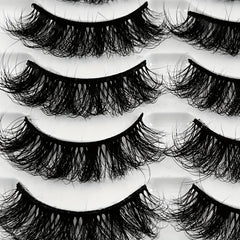 5 Pairs 8D Faux Mink Lashes Thick Volume Fluffy False Eyelashes