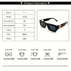 Men's Square Mixed Sunglasses Stainless Steel Anti UV400 Vintage Eyewear