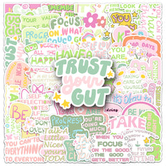 50pcs Inspirational Vinyl Stickers for Laptops Phones