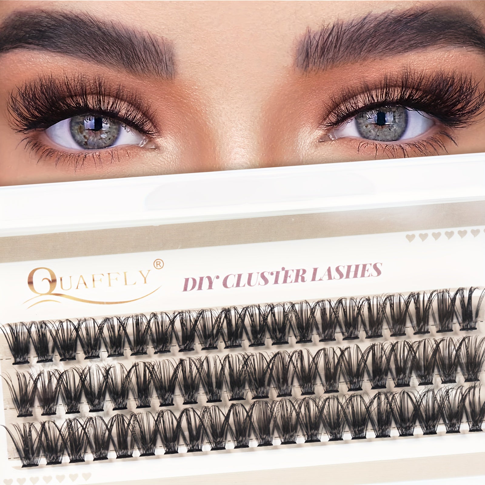 60Pcs DIY Eyelash Extensions 40P C Curling 10 12 14mm Fluffy & Long Cluster Fals