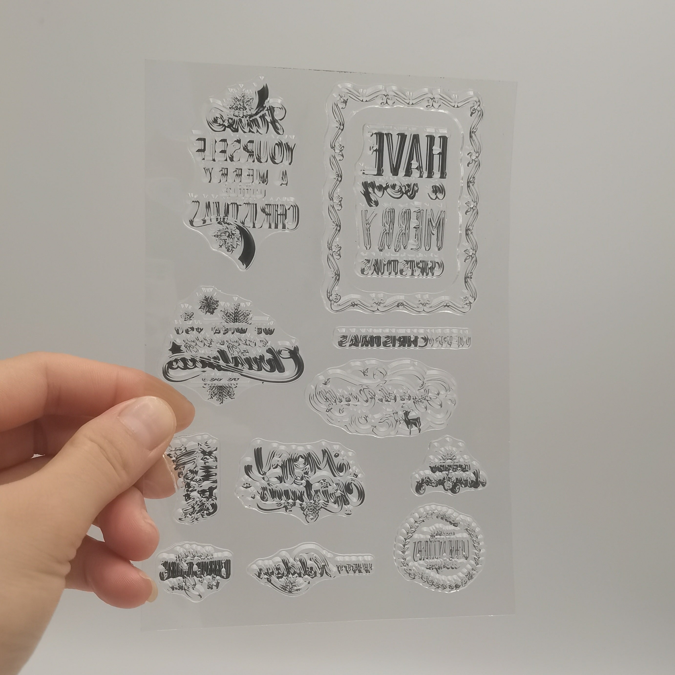 Christmas Word DIY Silicone Transparent Stamp