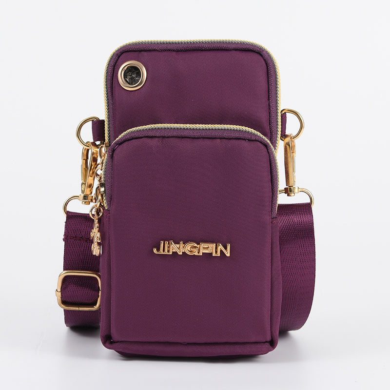 Vertical Crossbody Phone Bag Coin Purse One Shoulder Earphone Bag