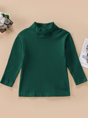 Baby Girl's Ribbed Cotton Bottoming Shirt