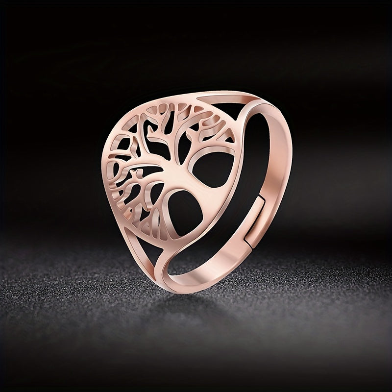 Tree Of Life Adjustable Ring Viking Stainless Steel Finger Rings