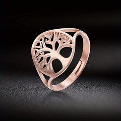 Tree Of Life Adjustable Ring Viking Stainless Steel Finger Rings