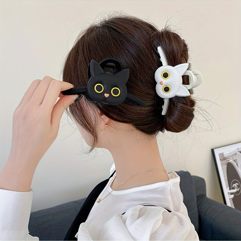 Silicone Cat Hair Claw Hair Clip Female Large Back Head Clip Cartoon Headwear