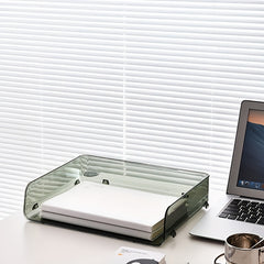 Acrylic File Storage Tray Stackable Desktop Box